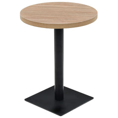 vidaXL Bistro Table Kitchen Bar Table Dining Room Table MDF and Steel Round-1
