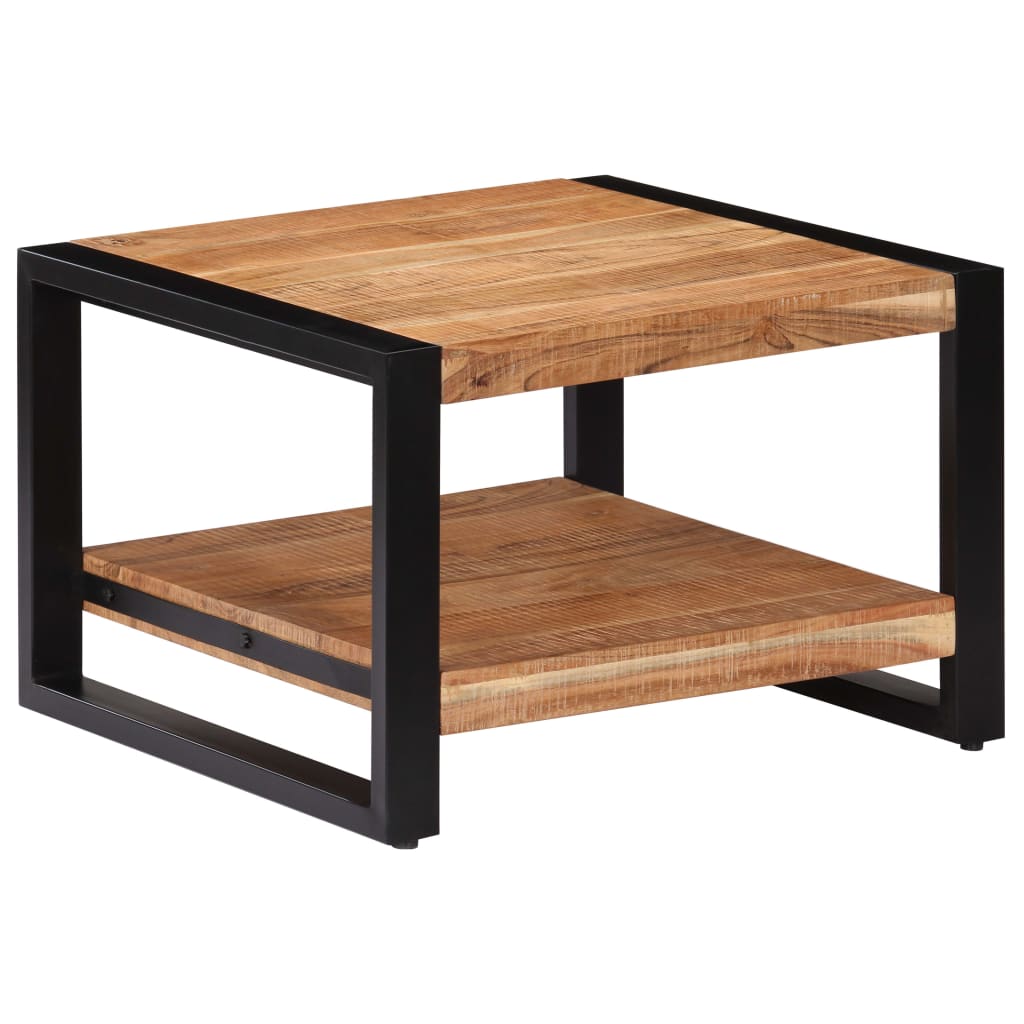 vidaXL Coffee Table 23.6"x23.6"x15.7" Solid Acacia Wood-0