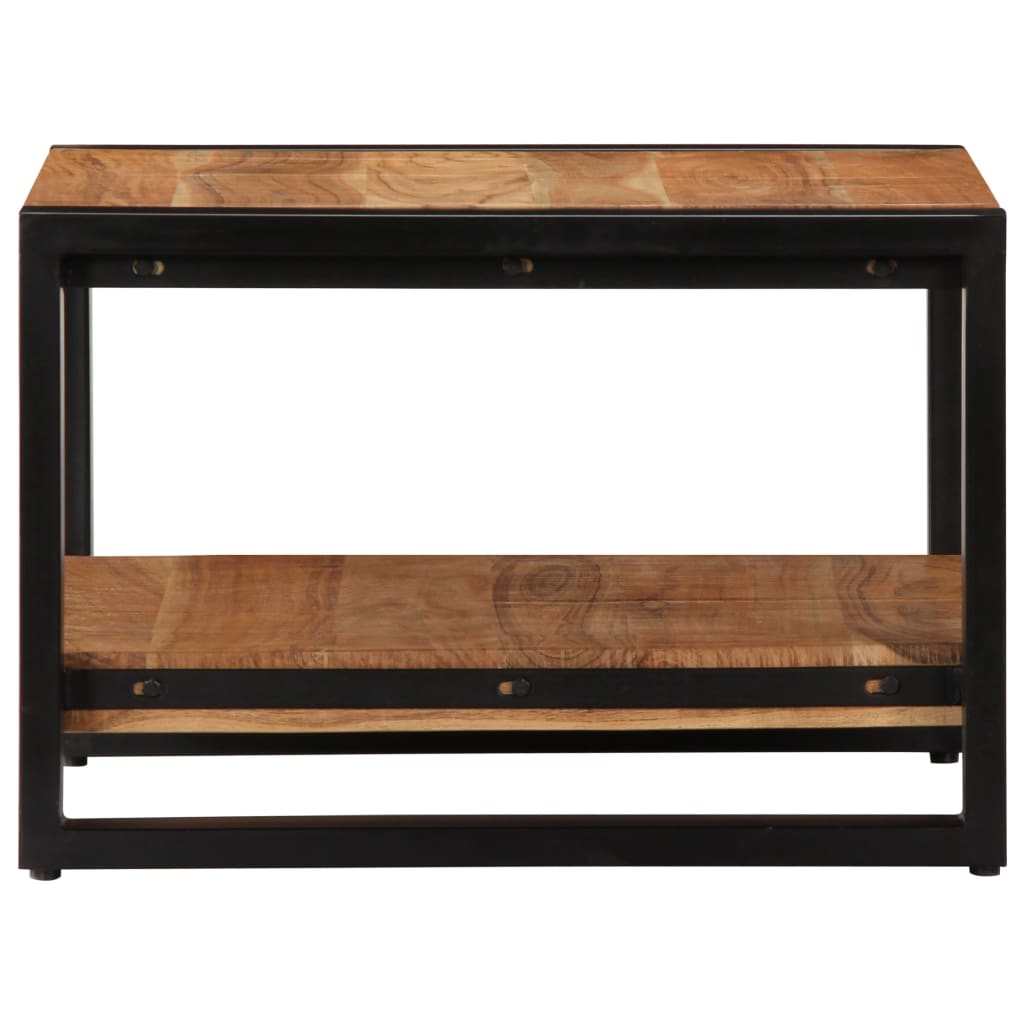 vidaXL Coffee Table 23.6"x23.6"x15.7" Solid Acacia Wood-3