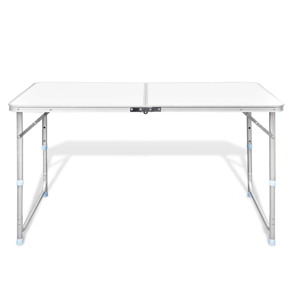 vidaXL Foldable Camping Table Height Adjustable Aluminum 47.2"x23.6"-1