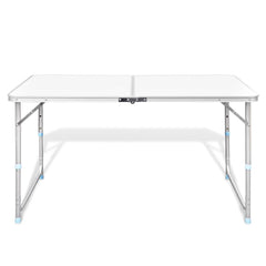 vidaXL Foldable Camping Table Height Adjustable Aluminum 47.2"x23.6"-1