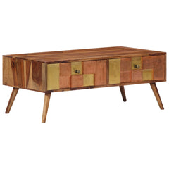 vidaXL Coffee Table 39.4"x19.7"x15.4" Solid Sheesham Wood-1