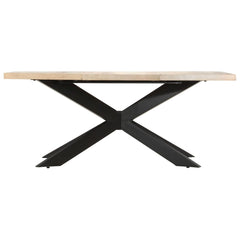 vidaXL Solid Wood Sheesham Dining Table Kitchen Desk Furniture Multi Colors-0