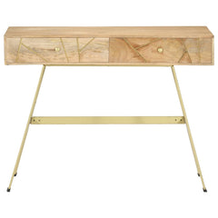 vidaXL Writing Desk with Drawers 39.4"x21.7"x29.5" Solid Mango Wood-1