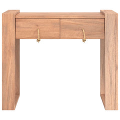 vidaXL Console Table 35.4"x13.8"x29.5" Solid Teak Wood-2