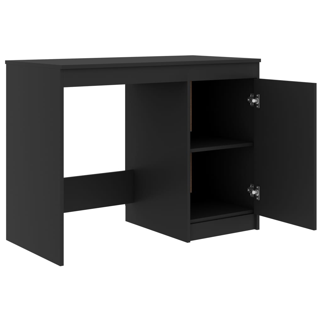 vidaXL Desk Computer Desk Office Desk Workstation with Shelves Engineered Wood-2