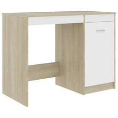 vidaXL Desk Computer Desk Office Desk Workstation with Shelves Engineered Wood-1
