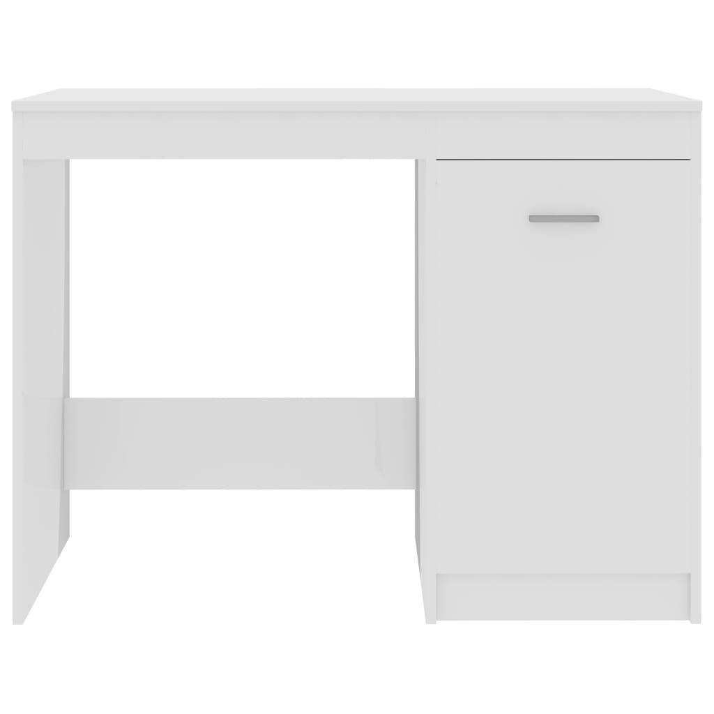 vidaXL Desk Computer Desk Office Desk Workstation with Shelves Engineered Wood-3