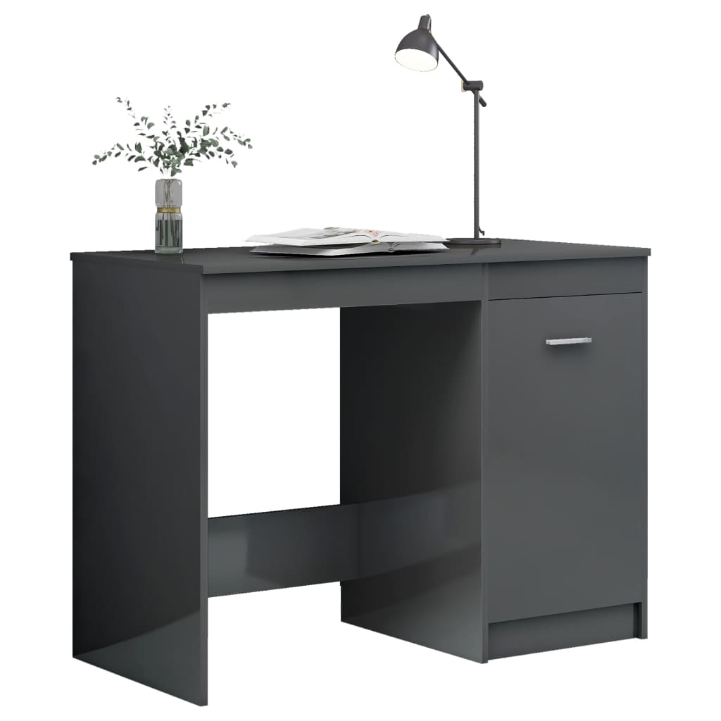 vidaXL Desk Computer Desk Office Desk Workstation with Shelves Engineered Wood-8