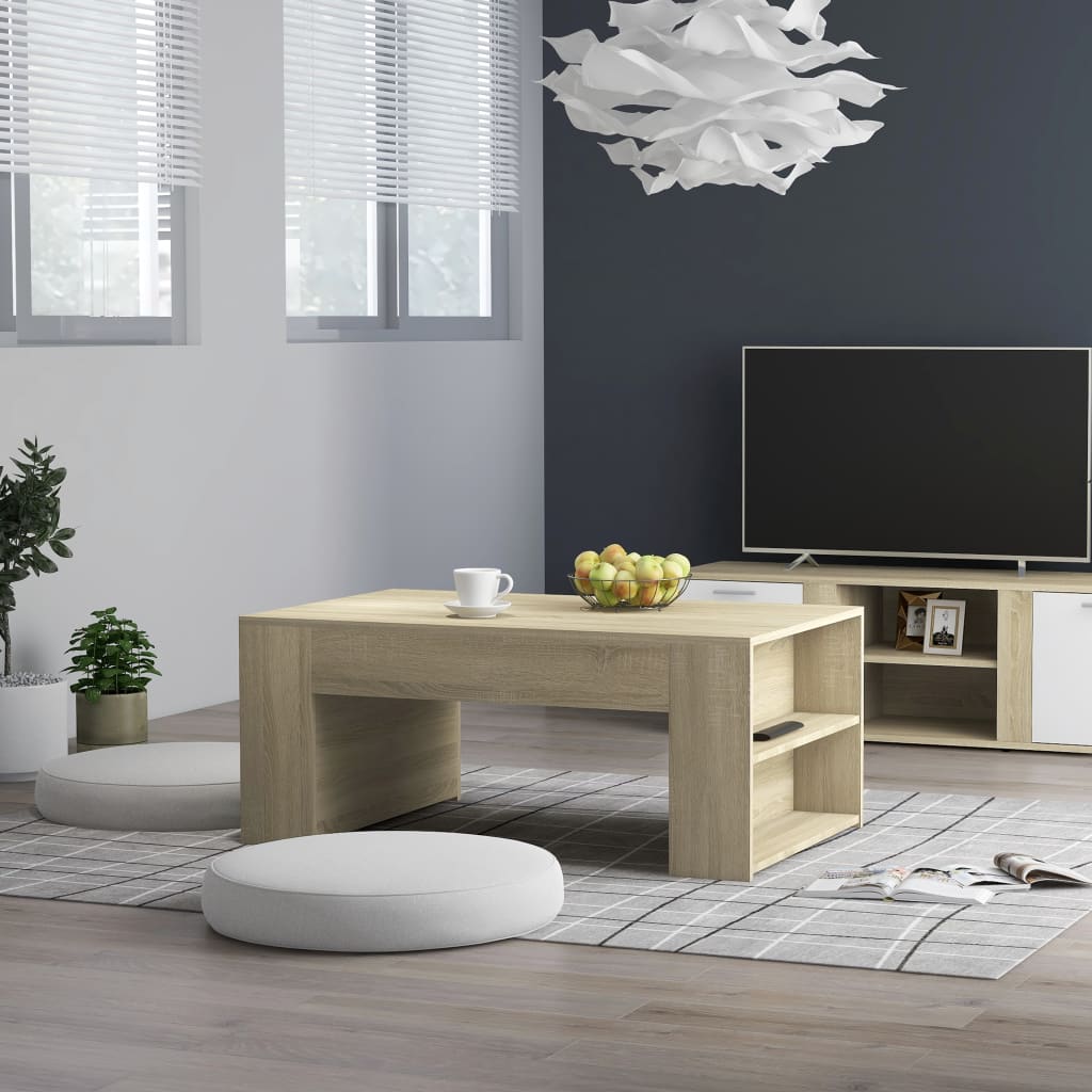 vidaXL Coffee Table Accent End Side Sofa Table for Living Room Engineered Wood-8