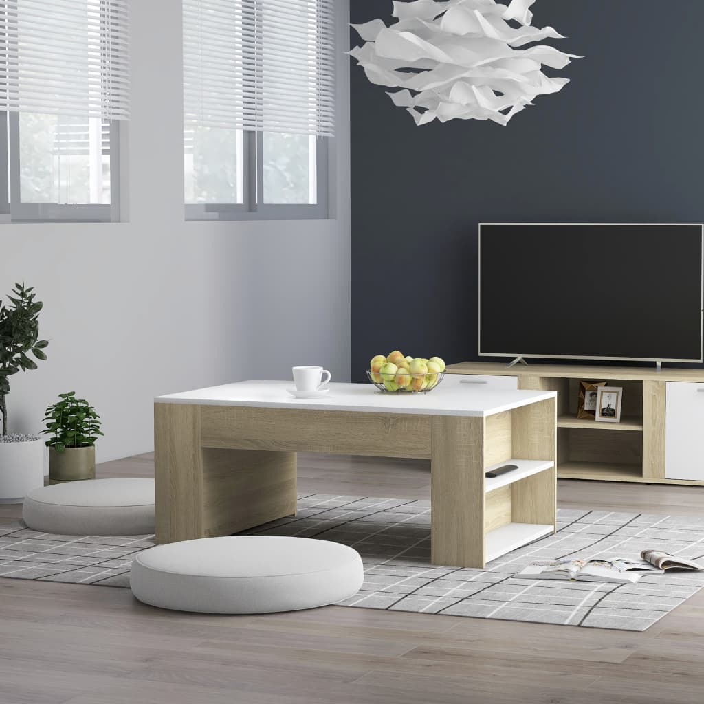 vidaXL Coffee Table Accent End Side Sofa Table for Living Room Engineered Wood-9