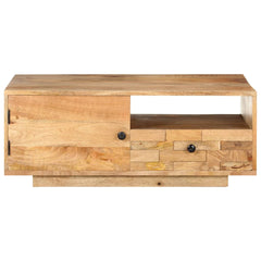 vidaXL Coffee Table 35.4"x19.7"x13.8" Solid Mango Wood-3