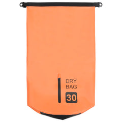 vidaXL Dry Bag with Zipper Orange 7.9 gal PVC-1