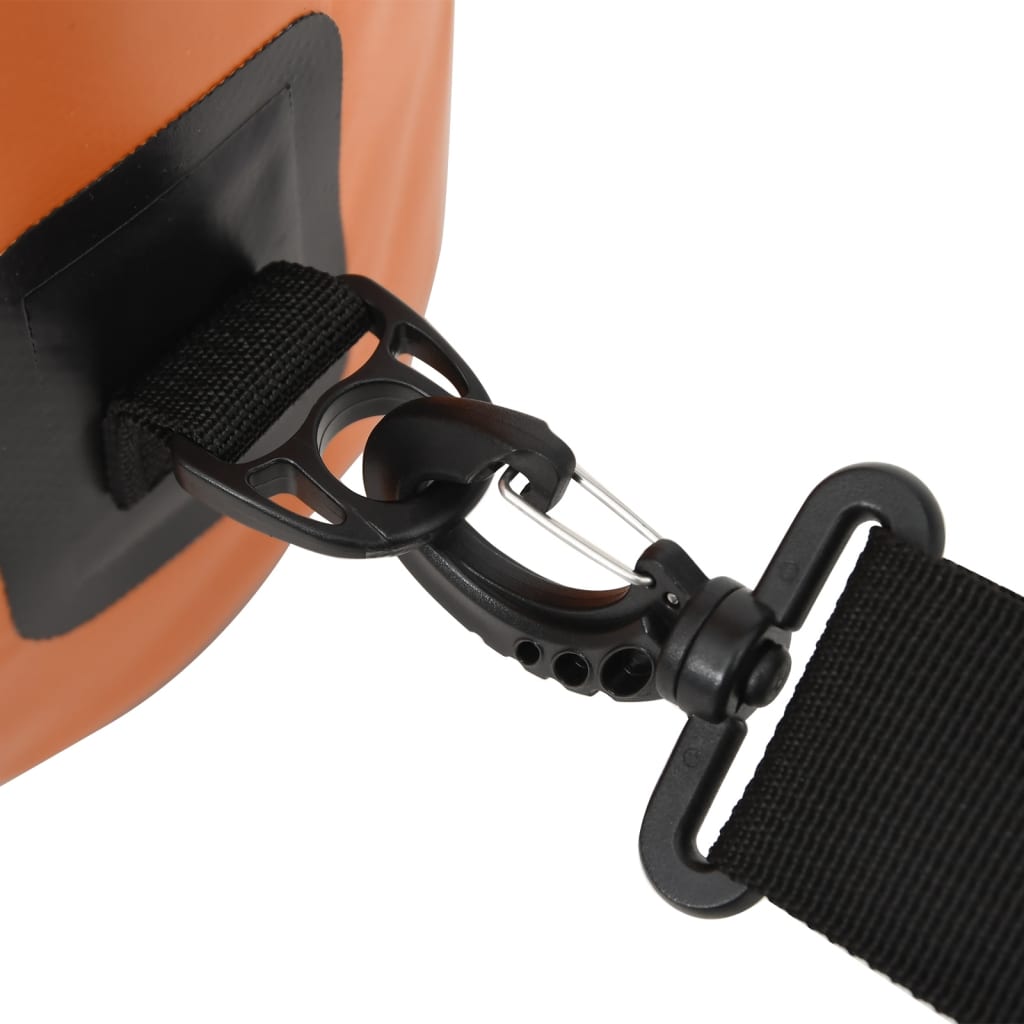 vidaXL Dry Bag with Zipper Orange 7.9 gal PVC-3