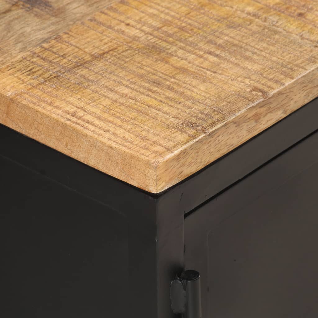 vidaXL Coffee Table 35.4"x19.7"x14.6" Solid Rough Mango Wood-1