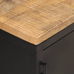 vidaXL Coffee Table 35.4"x19.7"x14.6" Solid Rough Mango Wood-1