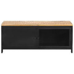 vidaXL Coffee Table 35.4"x19.7"x14.6" Solid Rough Mango Wood-2