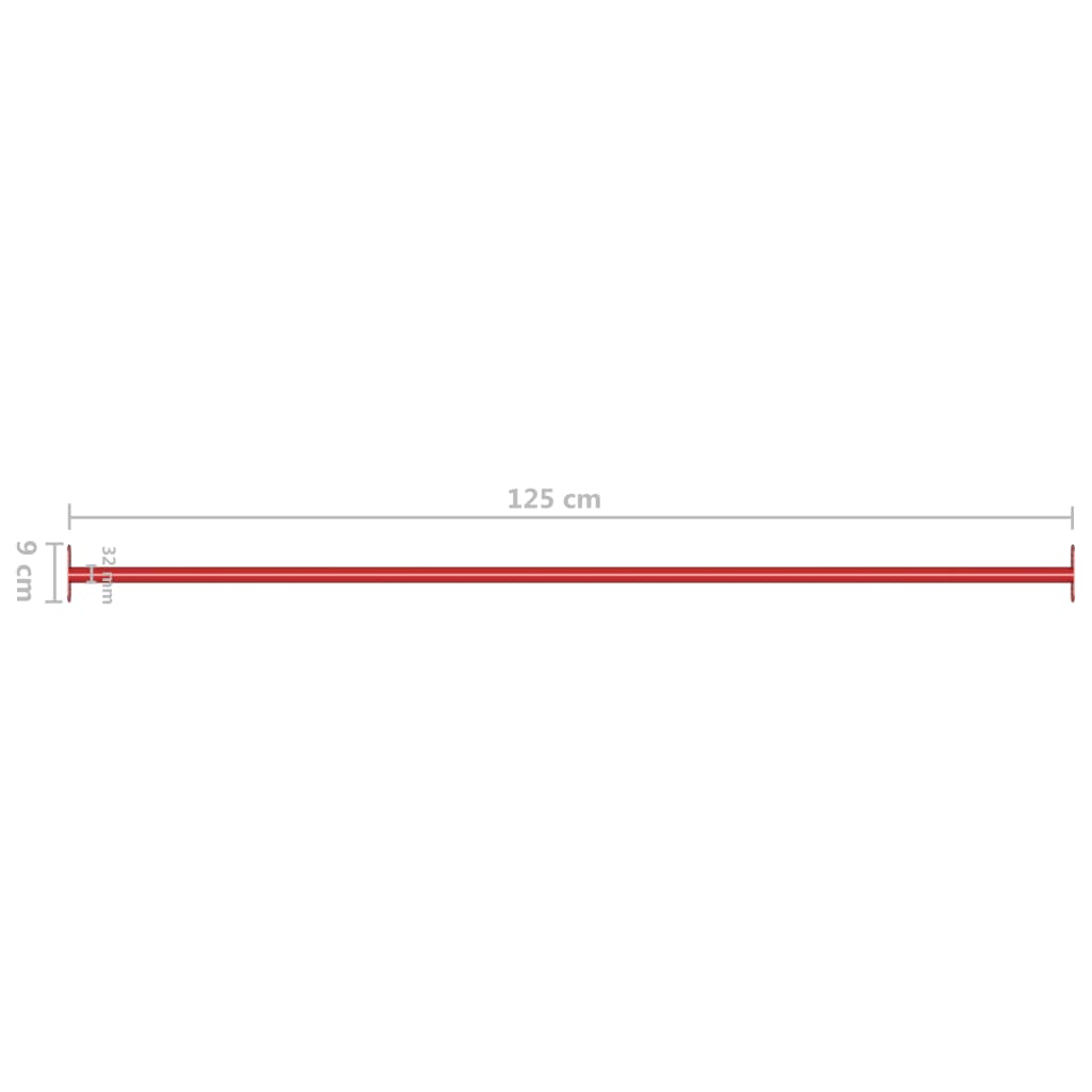 vidaXL 1/2/3x Turning Bars Steel Red Gymnastic Gym Equipment Horizontal Bar-4
