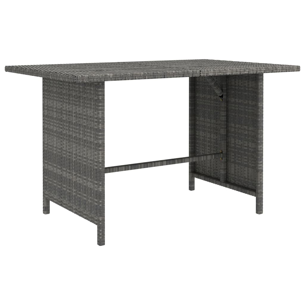 vidaXL 8 Piece Patio Lounge Set with Cushions Poly Rattan Gray-3