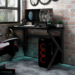 vidaXL Gaming Desk with K Shape Legs Home Office Computer Table Furniture-1