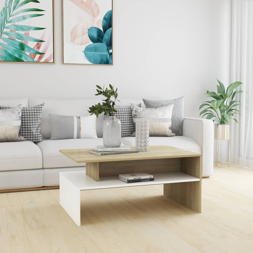 vidaXL Coffee Table Accent End Side Sofa Table for Living Room Engineered Wood-13