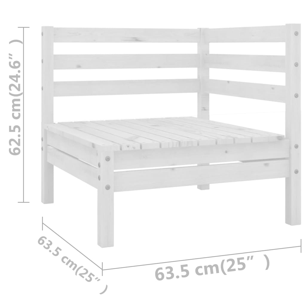 vidaXL 11 Piece Patio Lounge Set Solid Pinewood Black-1
