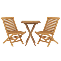 vidaXL 3 Piece Patio Dining Set Solid Wood Teak-1