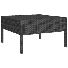 vidaXL 14 Piece Patio Lounge Set with Cushions Poly Rattan Black-1