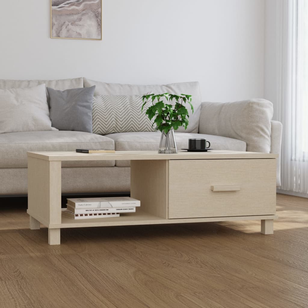 vidaXL Coffee Table End Table Living Room Side Table HAMAR Solid Wood Pine-6