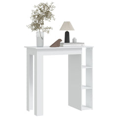 vidaXL Bar Table Kitchen Pub Table Bistro Table with Shelf Engineered Wood-0