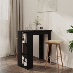 vidaXL Bar Table Kitchen Pub Table Bistro Table with Shelf Engineered Wood-11