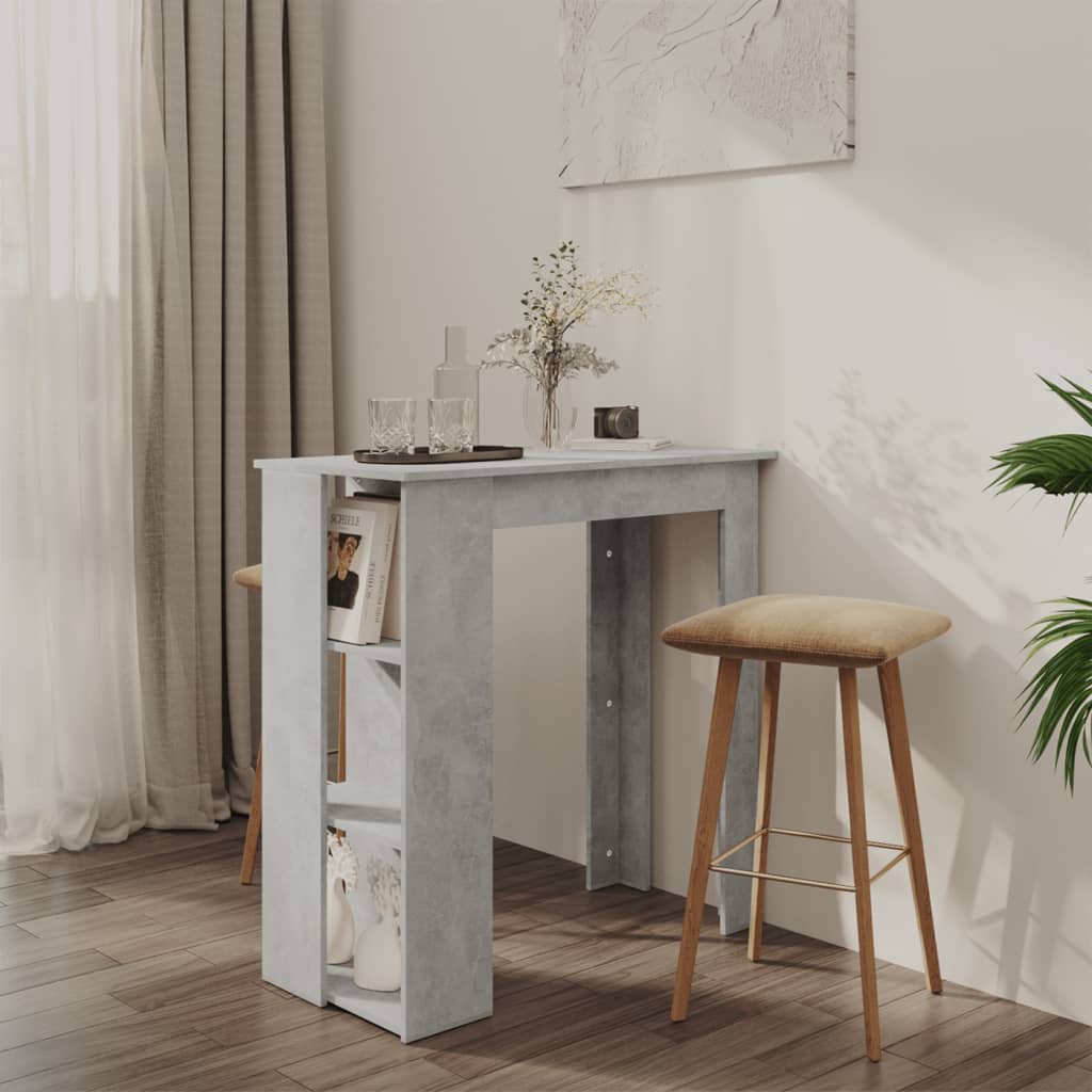 vidaXL Bar Table Kitchen Pub Table Bistro Table with Shelf Engineered Wood-8