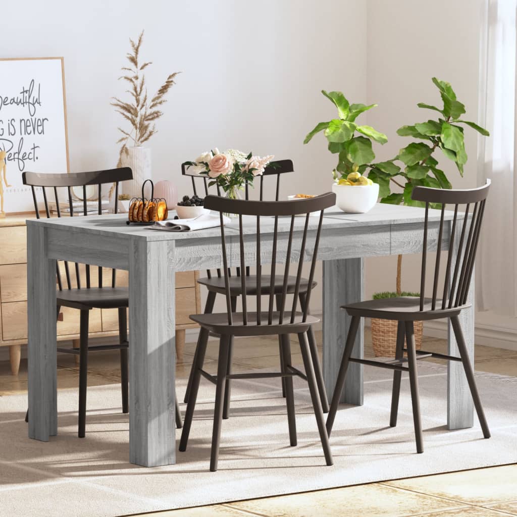 vidaXL Dining Table Engineered Wood Kitchen Dining Room Furniture Multi Colors-16