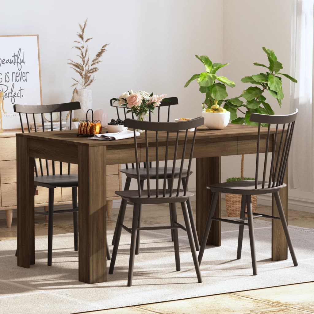 vidaXL Dining Table Engineered Wood Kitchen Dining Room Furniture Multi Colors-14