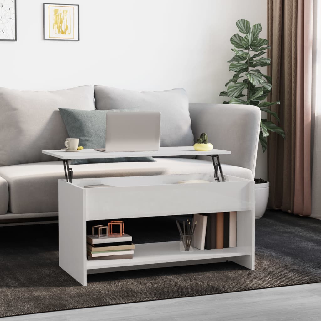 vidaXL Coffee Table Lift Top End Table Accent Side Sofa Table Engineered Wood-8