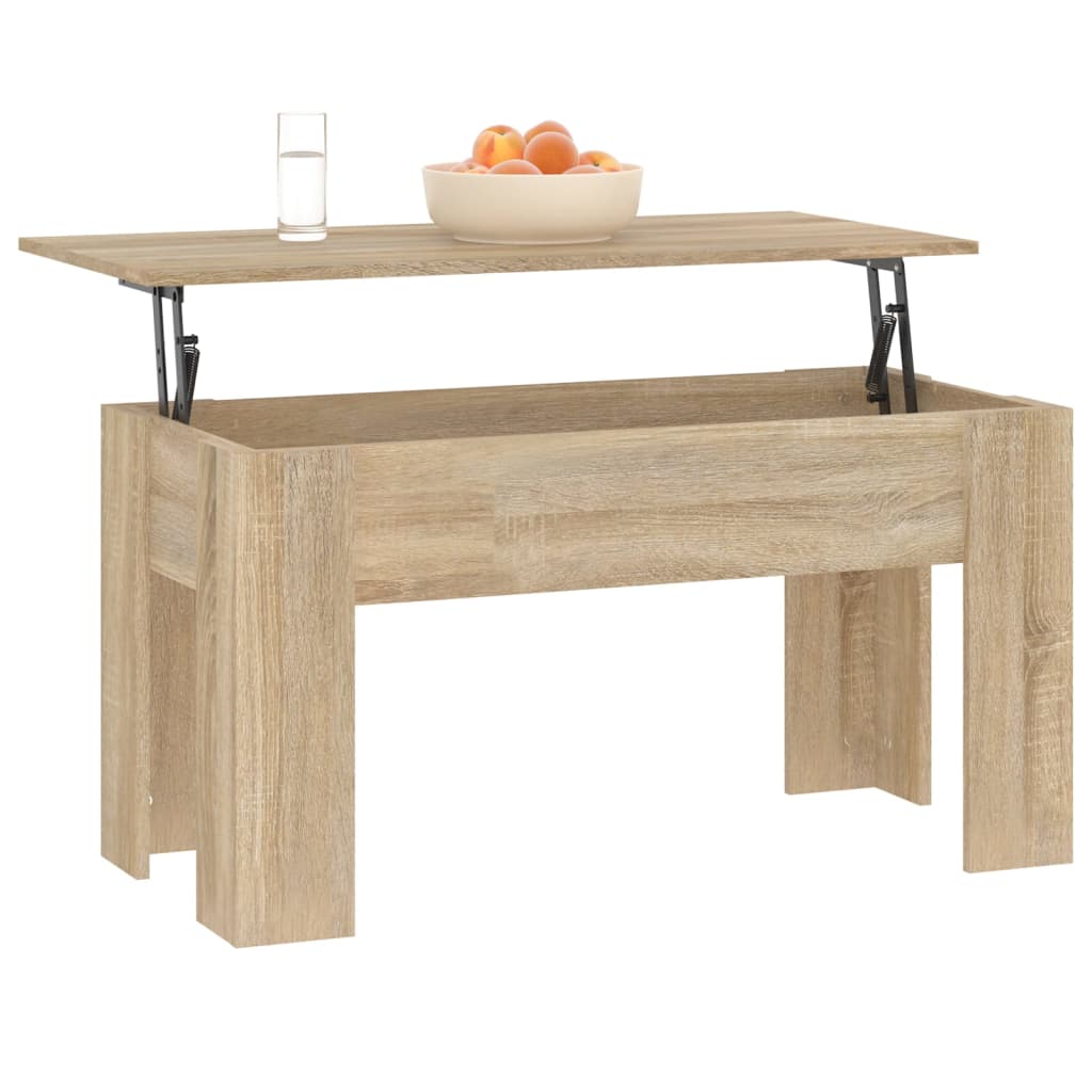 vidaXL Coffee Table Lift Top End Table Accent Side Sofa Table Engineered Wood-2