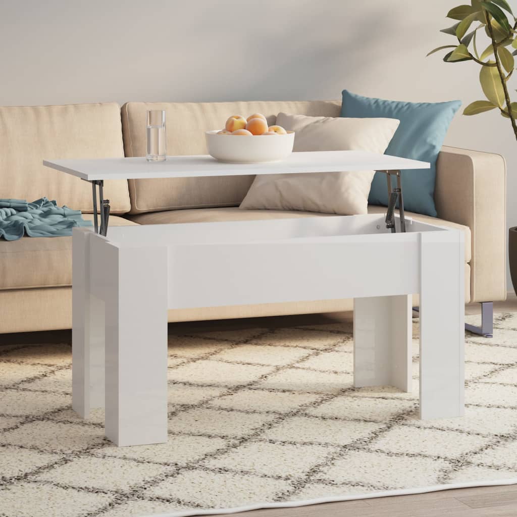 vidaXL Coffee Table Lift Top End Table Accent Side Sofa Table Engineered Wood-9