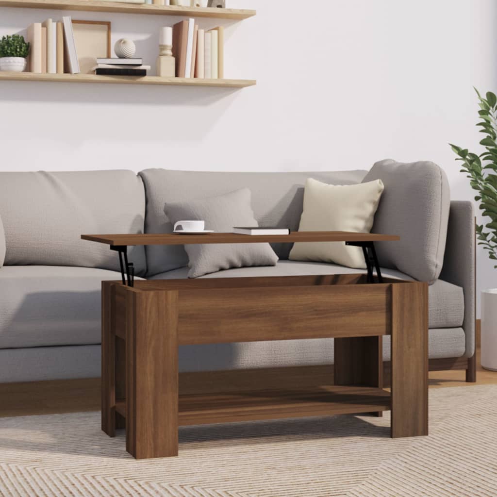 vidaXL Coffee Table Lift Top End Table Accent Side Sofa Table Engineered Wood-6