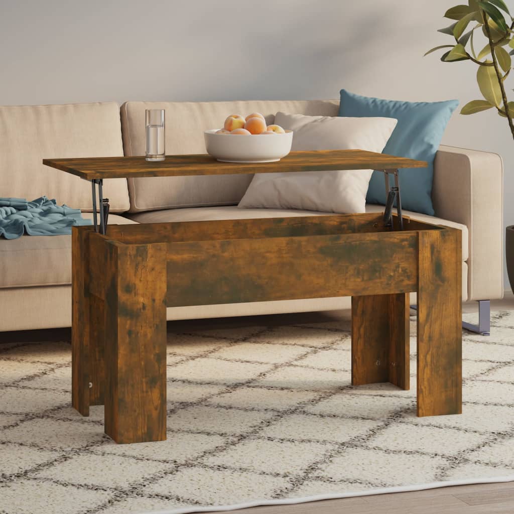 vidaXL Coffee Table Lift Top End Table Accent Side Sofa Table Engineered Wood-10
