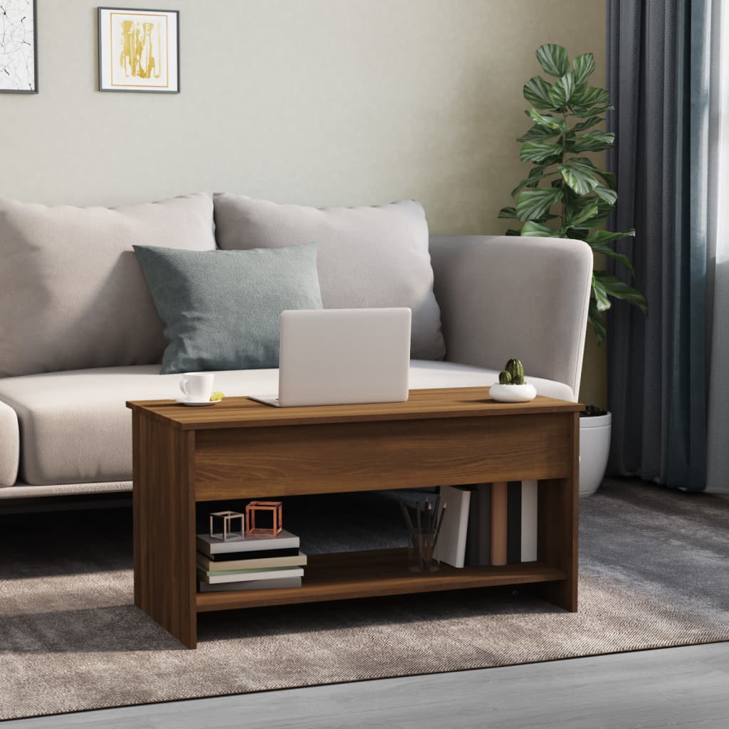 vidaXL Coffee Table Lift Top End Table Accent Side Sofa Table Engineered Wood-4