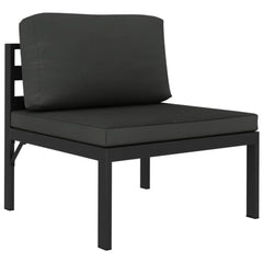 vidaXL 4-Seater Patio Sofa with Cushions Aluminum Anthracite-2