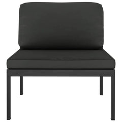 vidaXL 4-Seater Patio Sofa with Cushions Aluminum Anthracite-3