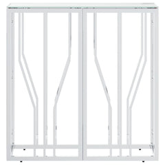 vidaXL Console Table 27.6"x11.8"x27.6" Stainless Steel and Glass-1