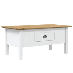 vidaXL Coffee Table Accent Side Table for Living Room BODO Solid Wood Pine-1