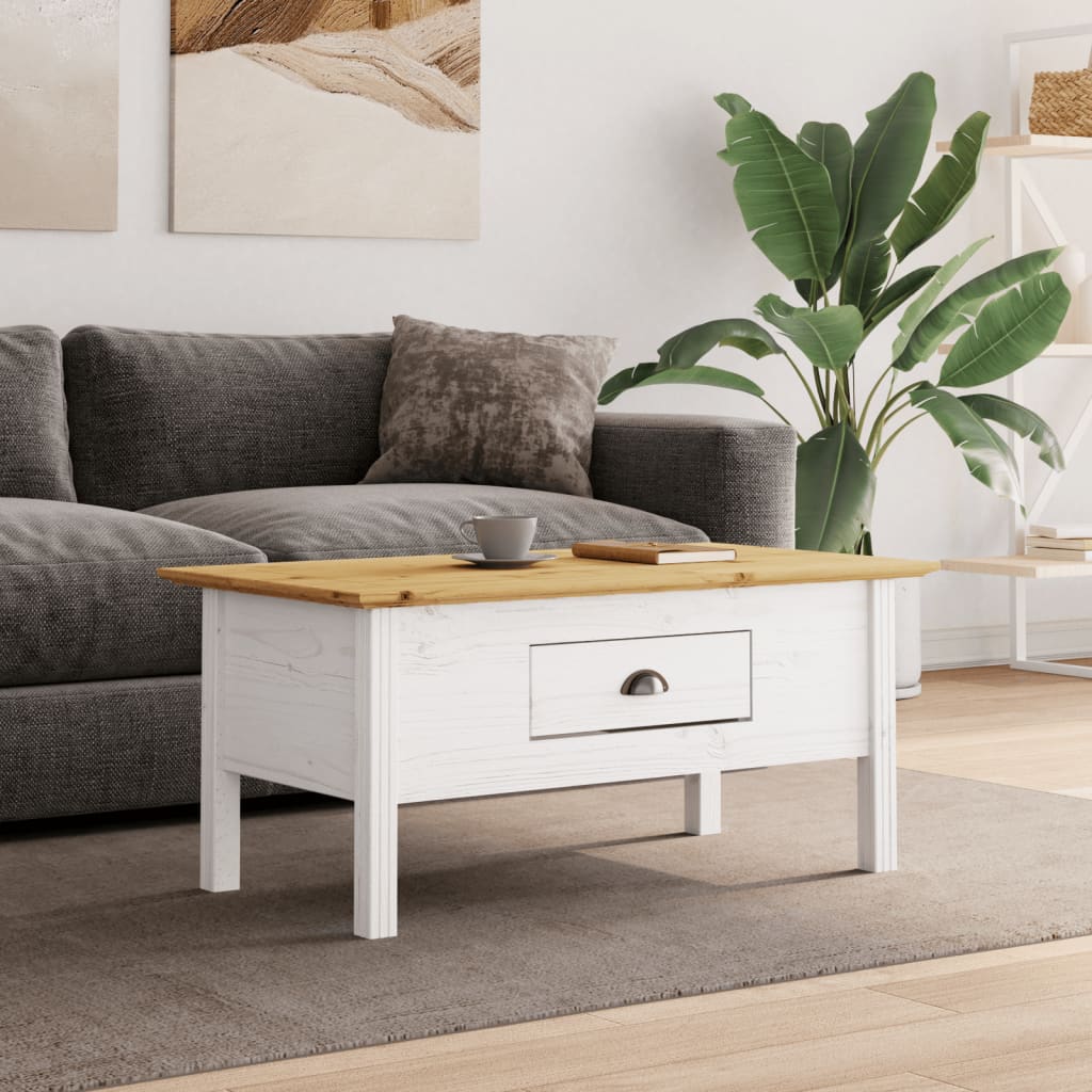 vidaXL Coffee Table Accent Side Table for Living Room BODO Solid Wood Pine-2