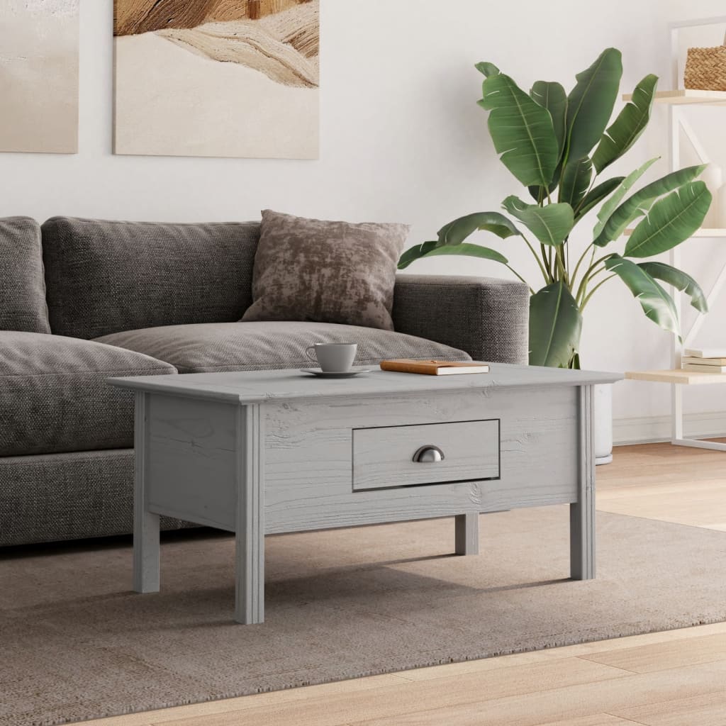 vidaXL Coffee Table Accent Side Table for Living Room BODO Solid Wood Pine-5
