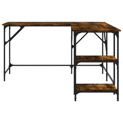 vidaXL Desk Black 54.7"x54.7"x29.5" Engineered Wood-1