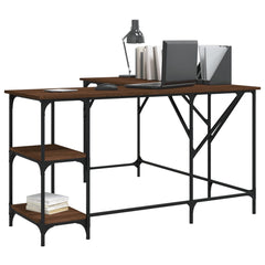 vidaXL Desk Black 54.7"x54.7"x29.5" Engineered Wood-0