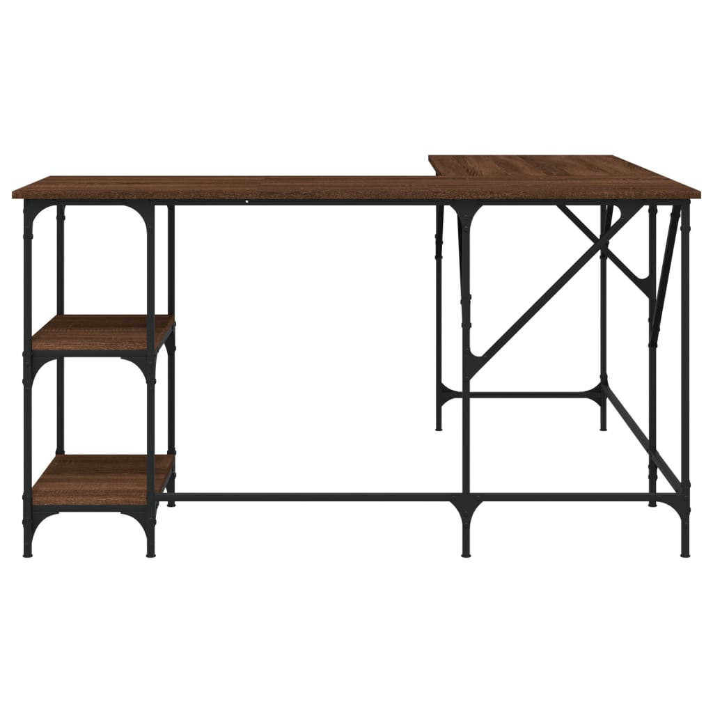 vidaXL Desk Black 54.7"x54.7"x29.5" Engineered Wood-3