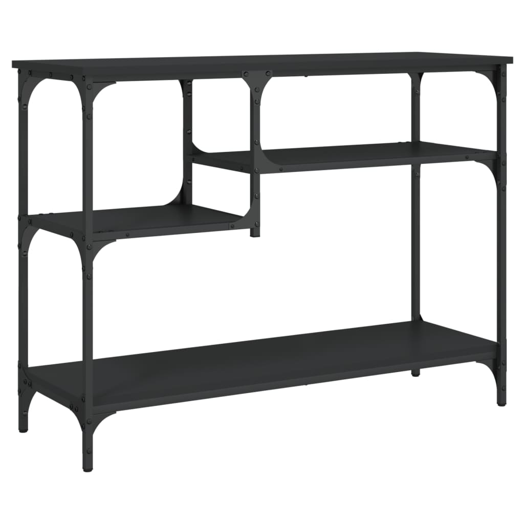 vidaXL Console Table with Shelves Behind Sofa Entry Desk Living Room Furniture-1